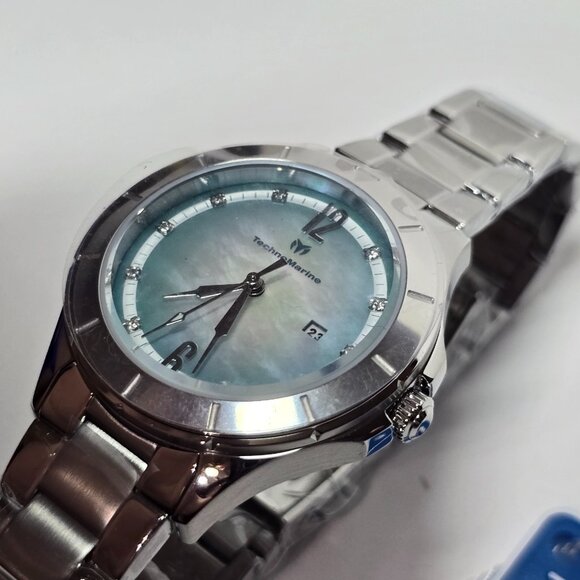 TechnoMarine Luna Tides Women's Watch w/ Mother of Pearl Dial 33mm (TM-826000) - Picture 4 of 11
